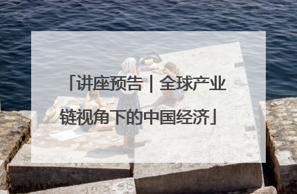 讲座预告｜全球产业链视角下的中国经济