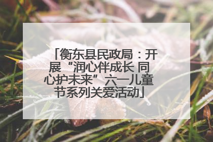 衡东县民政局：开展“润心伴成长 同心护未来”六一儿童节系列关爱活动
