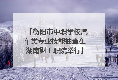 衡阳市中职学校汽车类专业技能抽查在湖南财工职院举行