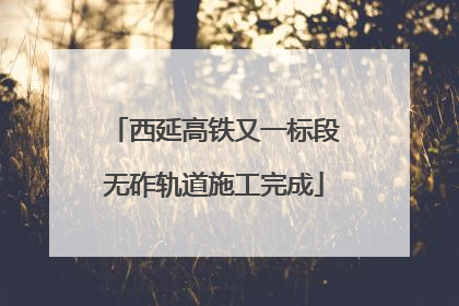 西延高铁又一标段无砟轨道施工完成
