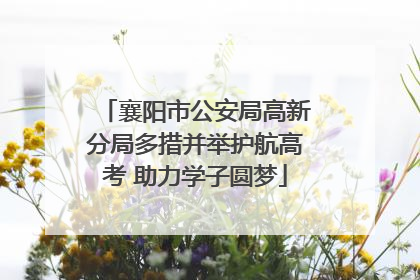 襄阳市公安局高新分局多措并举护航高考 助力学子圆梦