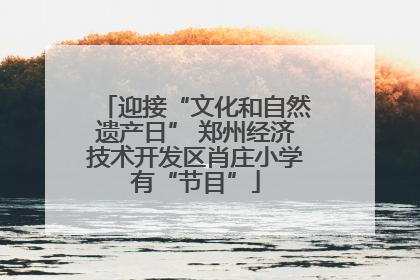 迎接“文化和自然遗产日” 郑州经济技术开发区肖庄小学有“节目”