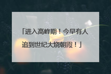 进入高峰期！今早有人追到世纪大烧朝霞！