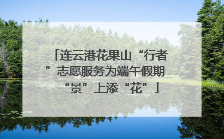 连云港花果山“行者”志愿服务为端午假期“景”上添“花”