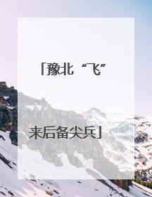豫北“飞”来后备尖兵