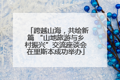 跨越山海，共绘新篇 “山地旅游与乡村振兴”交流座谈会在里斯本成功举办