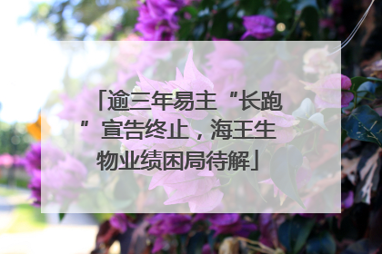 逾三年易主“长跑”宣告终止，海王生物业绩困局待解