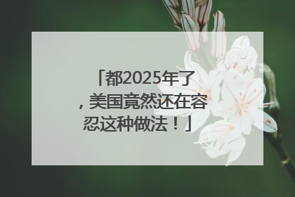 都2025年了，美国竟然还在容忍这种做法！
