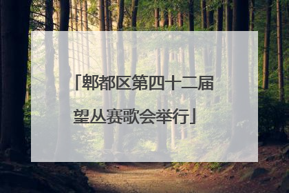 郫都区第四十二届望丛赛歌会举行