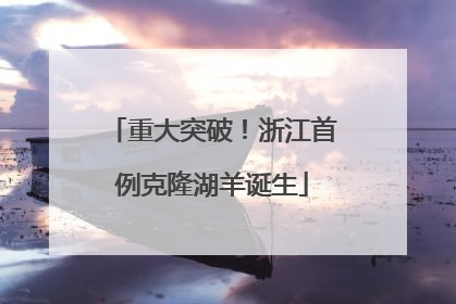 重大突破！浙江首例克隆湖羊诞生