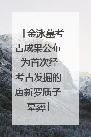 金泳墓考古成果公布 为首次经考古发掘的唐新罗质子墓葬