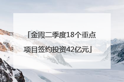 金霞二季度18个重点项目签约投资42亿元