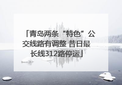 青岛两条“特色”公交线路有调整 昔日最长线312路停运