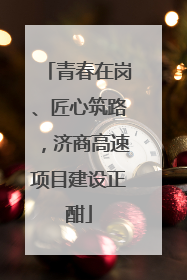 青春在岗、匠心筑路，济商高速项目建设正酣