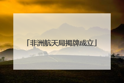非洲航天局揭牌成立