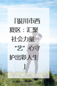 银川市西夏区：汇聚社会力量 “艺”心守护出彩人生