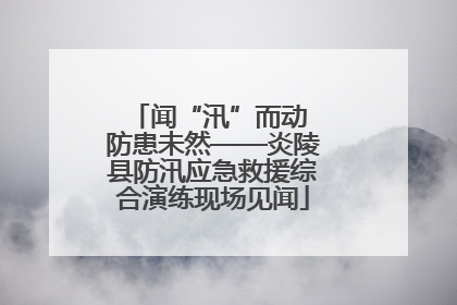 闻“汛”而动 防患未然——炎陵县防汛应急救援综合演练现场见闻