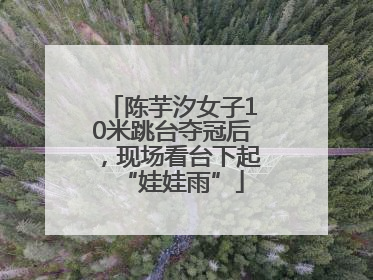 陈芋汐女子10米跳台夺冠后，现场看台下起“娃娃雨”
