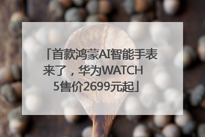 首款鸿蒙AI智能手表来了，华为WATCH 5售价2699元起