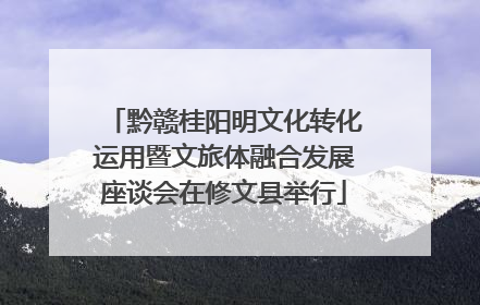 黔赣桂阳明文化转化运用暨文旅体融合发展座谈会在修文县举行