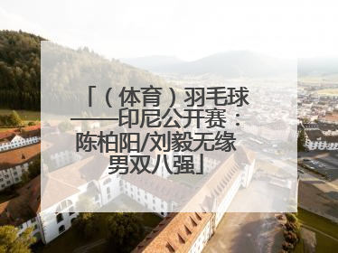 （体育）羽毛球——印尼公开赛：陈柏阳/刘毅无缘男双八强