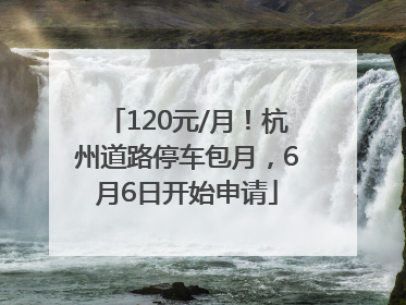 120元/月！杭州道路停车包月，6月6日开始申请