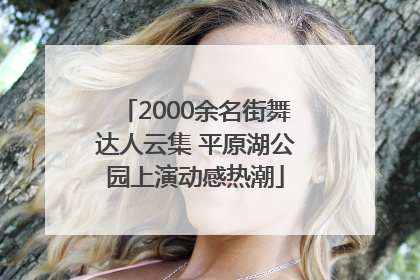 2000余名街舞达人云集 平原湖公园上演动感热潮
