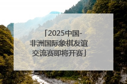 2025中国-非洲国际象棋友谊交流赛即将开赛