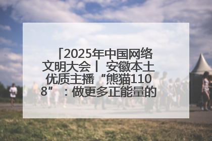 2025年中国网络文明大会丨 安徽本土优质主播“熊猫1108”：做更多正能量的事情 带给大家快乐