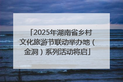 2025年湖南省乡村文化旅游节联动举办地（金洞）系列活动将启