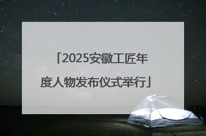 2025安徽工匠年度人物发布仪式举行