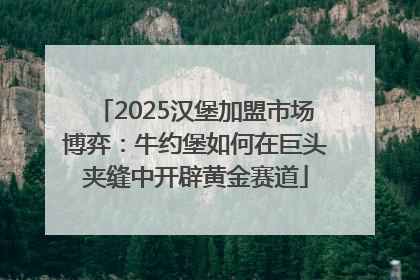 2025汉堡加盟市场博弈：牛约堡如何在巨头夹缝中开辟黄金赛道
