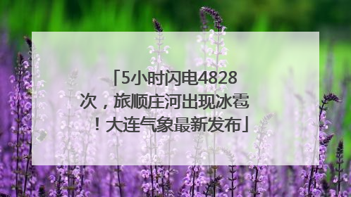 5小时闪电4828次，旅顺庄河出现冰雹！大连气象最新发布