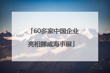 60多家中国企业亮相挪威海事展
